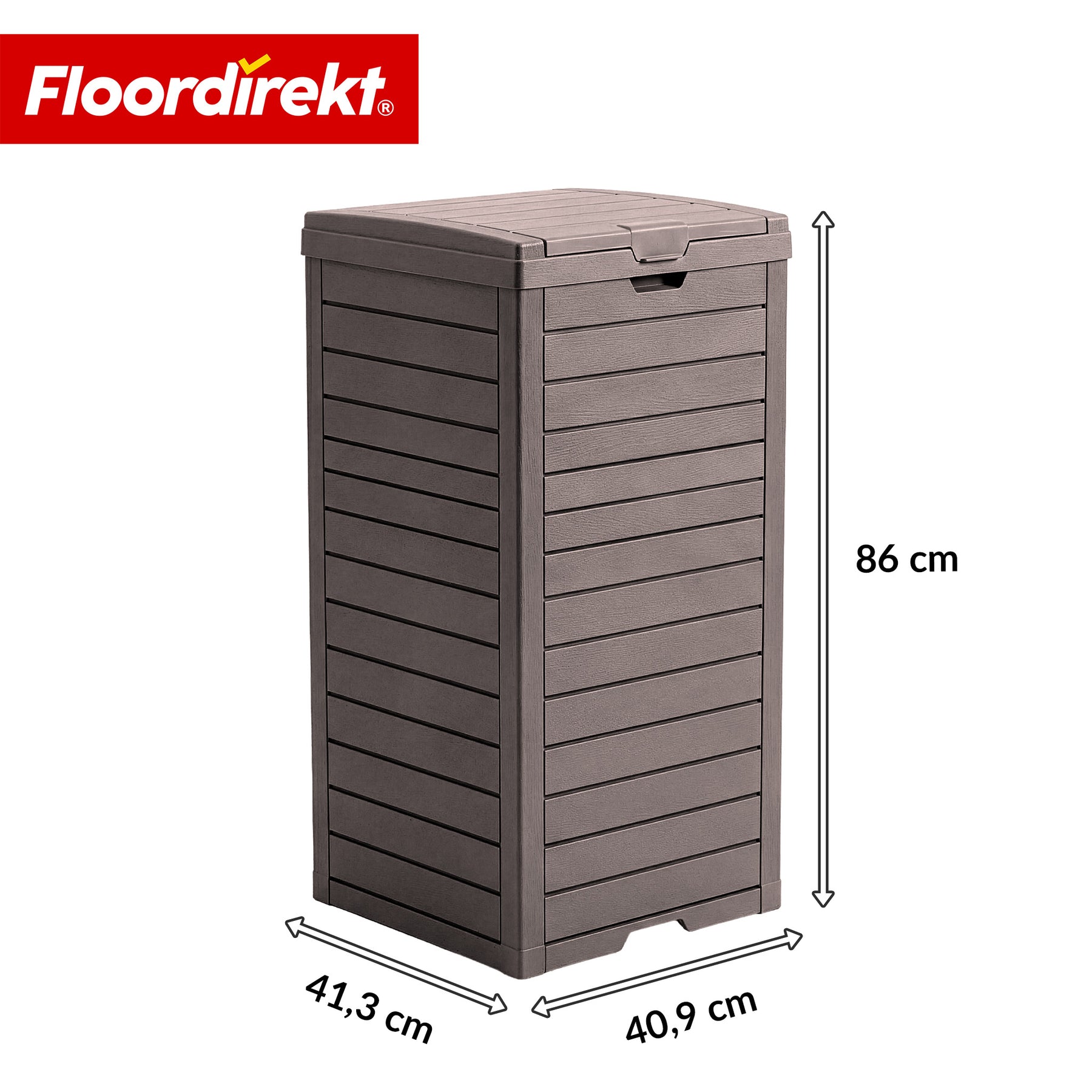 Poubelle extérieure aspect bois | Poubelle résistante aux intempéries pour jardin & terrasse | 118L / 230L