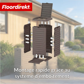 Poubelle extérieure aspect bois | Poubelle résistante aux intempéries pour jardin & terrasse | 118L / 230L