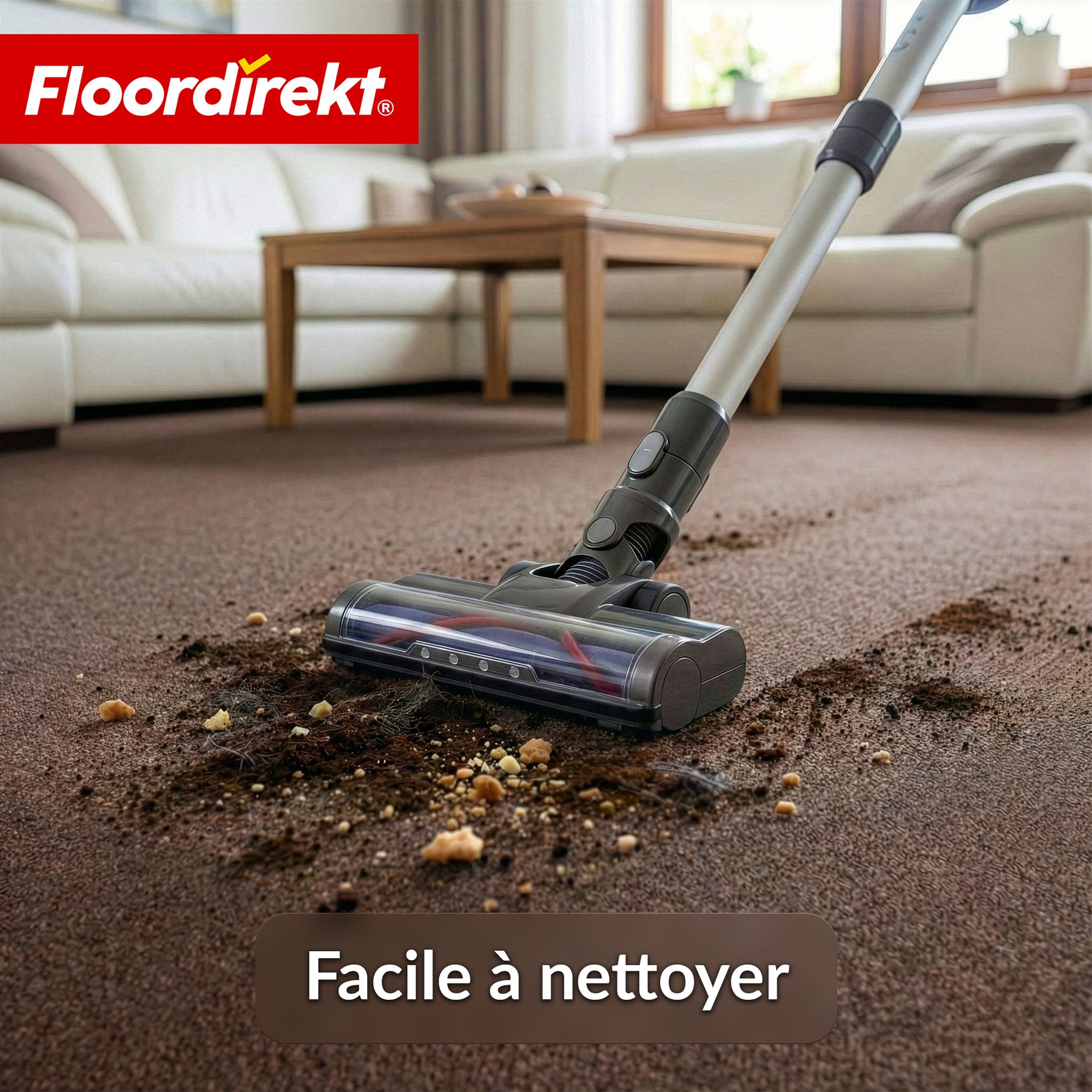 Moquette aiguilletée | Malta | 2 m de large sur mesure | Revêtement de sol avec dossier en mousse pour habitation & bureau