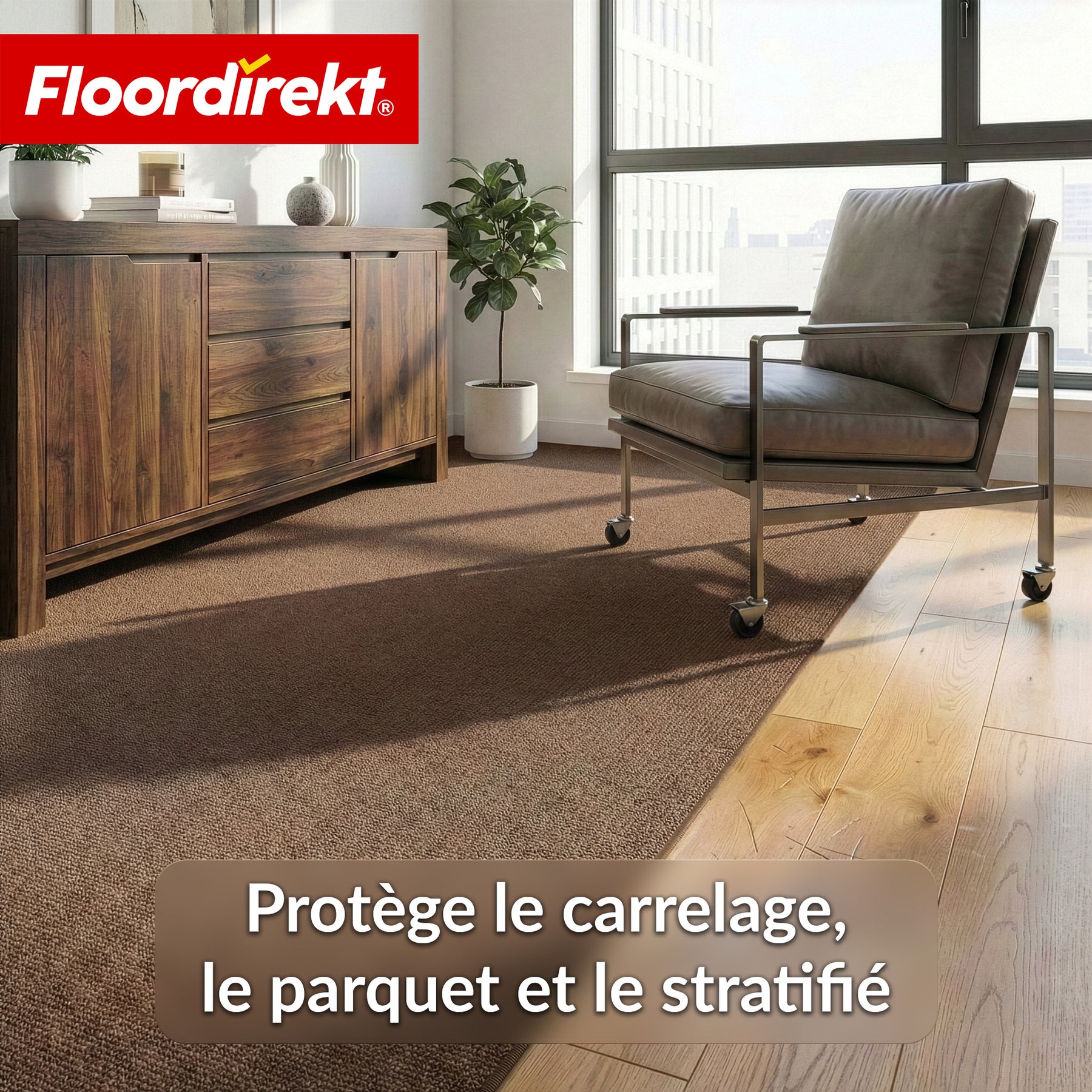 Moquette aiguilletée | Malta | 2 m de large sur mesure | Revêtement de sol avec dossier en mousse pour habitation & bureau