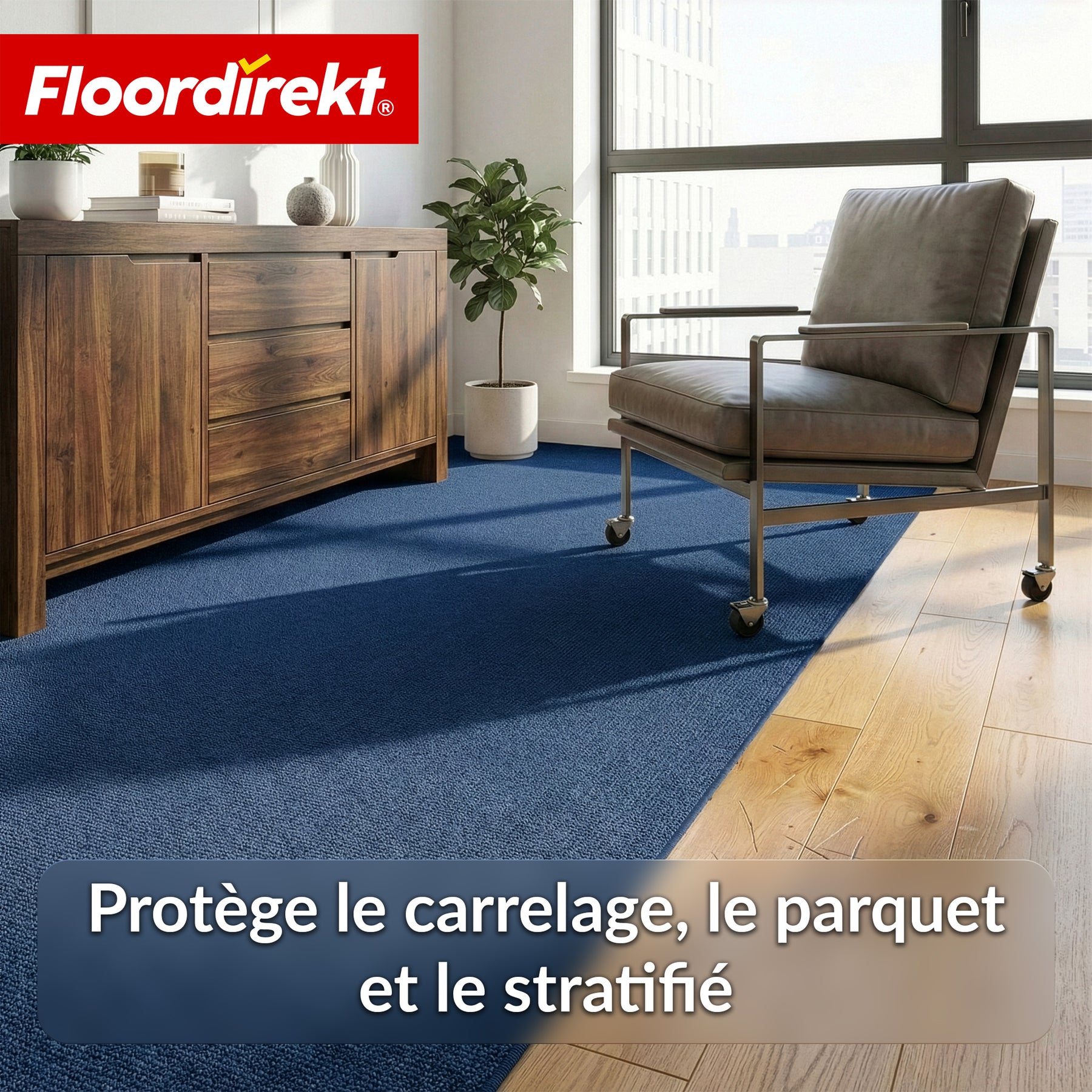 Moquette aiguilletée | Malta | 2 m de large sur mesure | Revêtement de sol avec dossier en mousse pour habitation & bureau