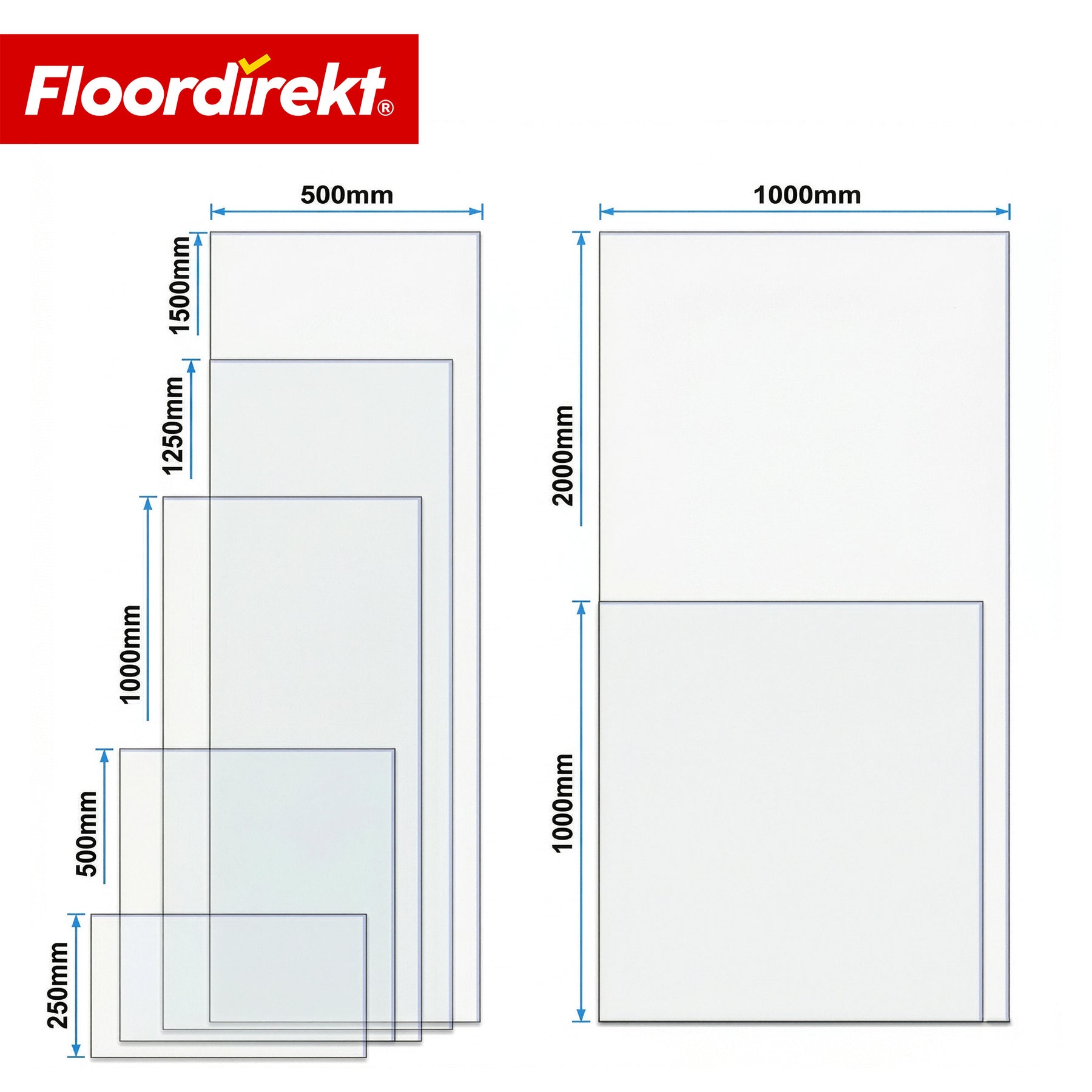 Plaques en plastique | Transparent | Plaques en polystyrène en différentes tailles et épaisseurs