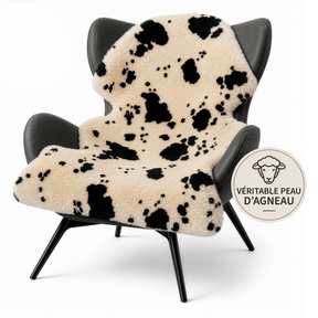 Peau de mouton design | Audrey | Véritable peau d'agneau 100 % laine de mouton | Douce & naturelle