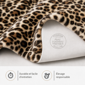 Peau de mouton design | Audrey | Véritable peau d'agneau 100 % laine de mouton | Douce & naturelle