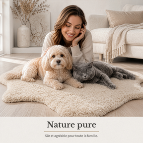 Peau de mouton design | Audrey | Véritable peau d'agneau 100 % laine de mouton | Douce & naturelle