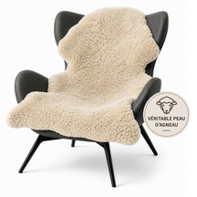 Peau de mouton design | Audrey | Véritable peau d'agneau 100 % laine de mouton | Douce & naturelle