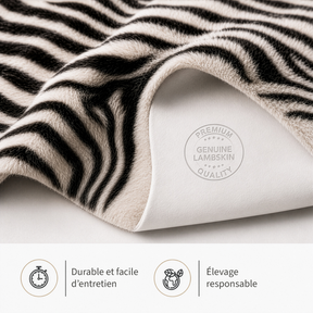 Peau de mouton design | Audrey | Véritable peau d'agneau 100 % laine de mouton | Douce & naturelle