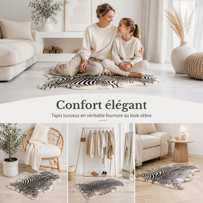 Peau de mouton design | Audrey | Véritable peau d'agneau 100 % laine de mouton | Douce & naturelle