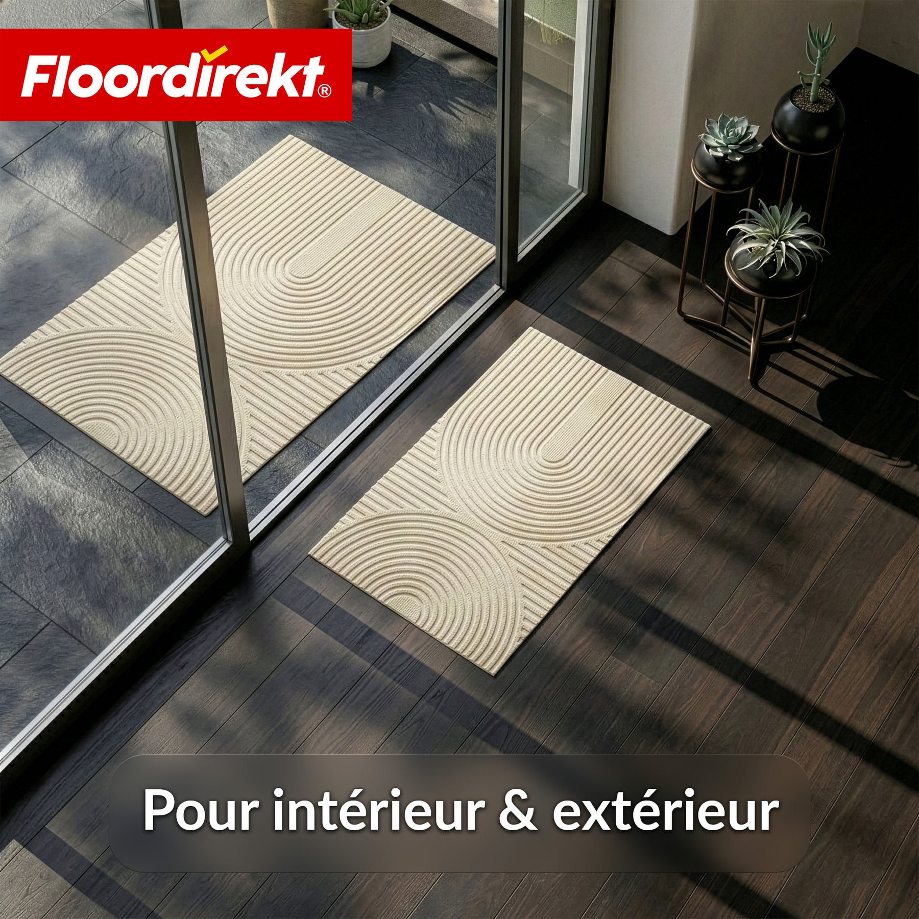 Tapis d’entrée | Circa | Tapis de porte lavable pour intérieur & extérieur | Tapis antidérapant avec dos en TPE
