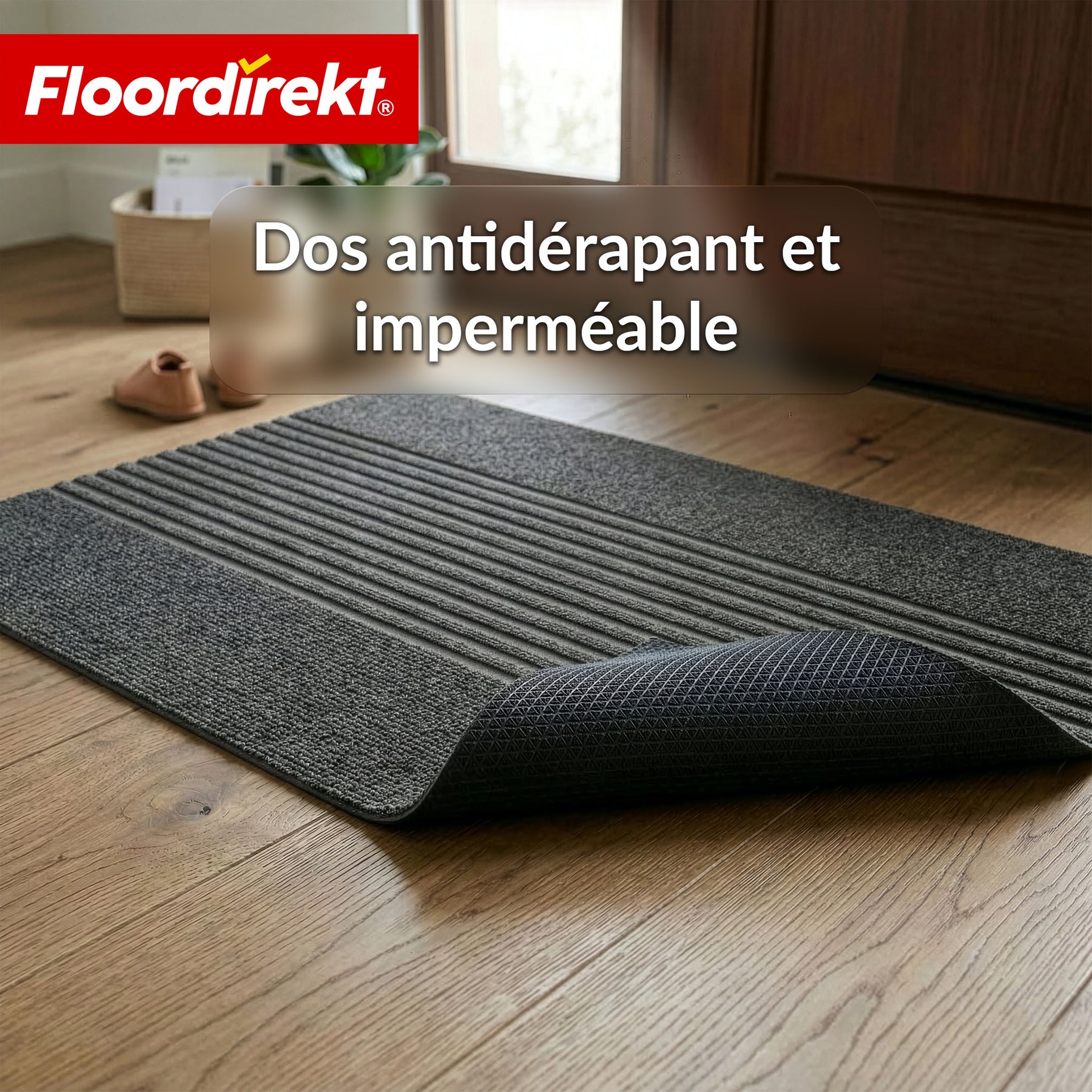 Tapis d’entrée | Circa | Tapis de porte lavable pour intérieur & extérieur | Tapis antidérapant avec dos en TPE