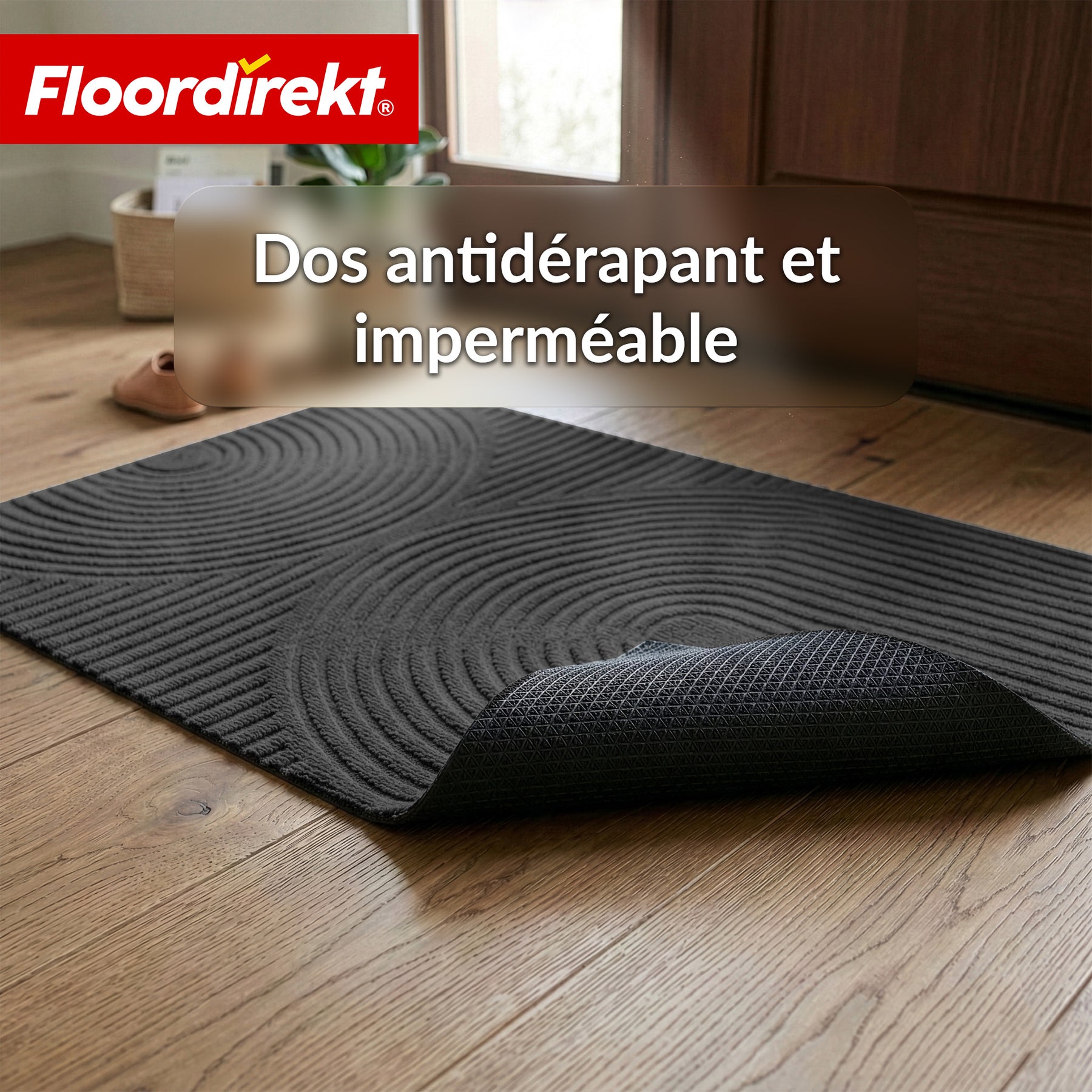 Tapis d’entrée | Circa | Tapis de porte lavable pour intérieur & extérieur | Tapis antidérapant avec dos en TPE