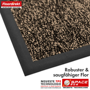 Tapis anti-salissures | Space 205 | Tapis antidérapant avec technologie TPE innovante sur les bords et au dos | Idéal pour les entrées, les couloirs et les portes d'entrée | Disponible en différentes couleurs et tailles