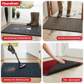 Tapis anti-salissures | Space 205 | Tapis antidérapant avec technologie TPE innovante sur les bords et au dos | Idéal pour les entrées, les couloirs et les portes d'entrée | Disponible en différentes couleurs et tailles