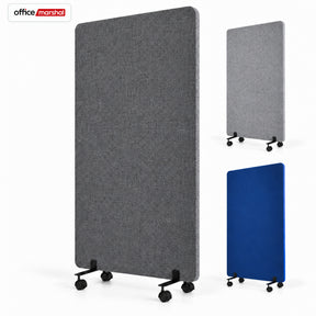 Cloison acoustique mobile sur roulettes | Silent Stand | Séparateur d'espace en polyester | 3 tailles