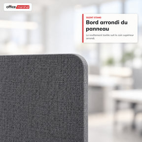 Cloison acoustique mobile sur roulettes | Silent Stand | Séparateur d'espace en polyester | 3 tailles