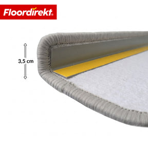 Tapis de marche | Monaco | Tapis d’escalier antidérapant en polypropylène, robuste, insonorisant et facile d’entretien en forme semi-circulaire
