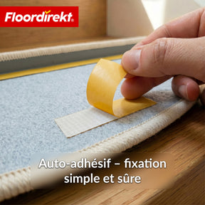 Tapis de marche | Monaco | Tapis d’escalier antidérapant en polypropylène, robuste, insonorisant et facile d’entretien en forme semi-circulaire
