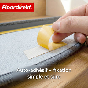 Tapis de marche | Monaco | Tapis d’escalier antidérapant en polypropylène, robuste, insonorisant et facile d’entretien en forme semi-circulaire