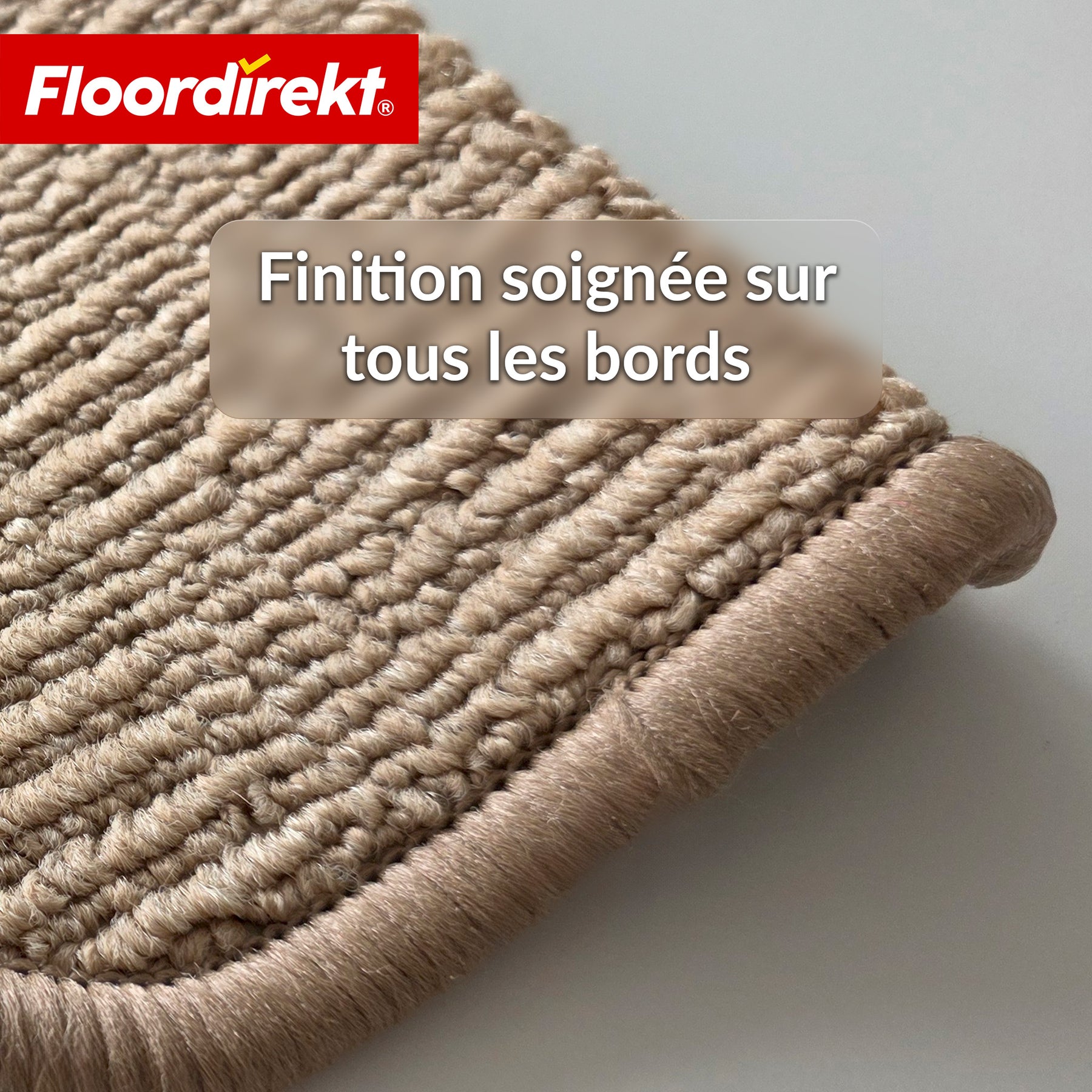 Tapis de marche | Monaco | Tapis d’escalier antidérapant en polypropylène, robuste, insonorisant et facile d’entretien en forme semi-circulaire