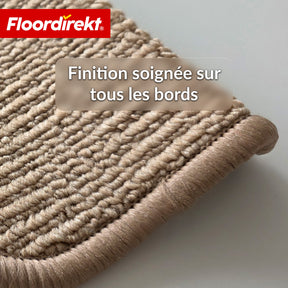 Tapis de marche | Monaco | Tapis d’escalier antidérapant en polypropylène, robuste, insonorisant et facile d’entretien en forme semi-circulaire