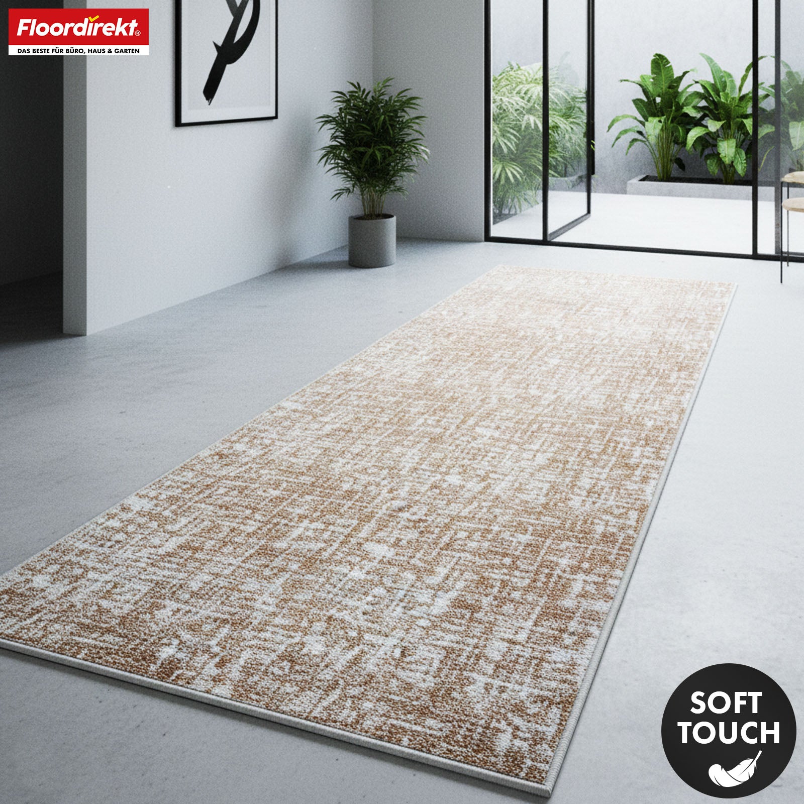 Tapis coureur | Tessaro | Tapis moderne pour couloir, cuisine et entrée | Antidérapant, facile à entretenir & durable | Disponible en plusieurs couleurs
