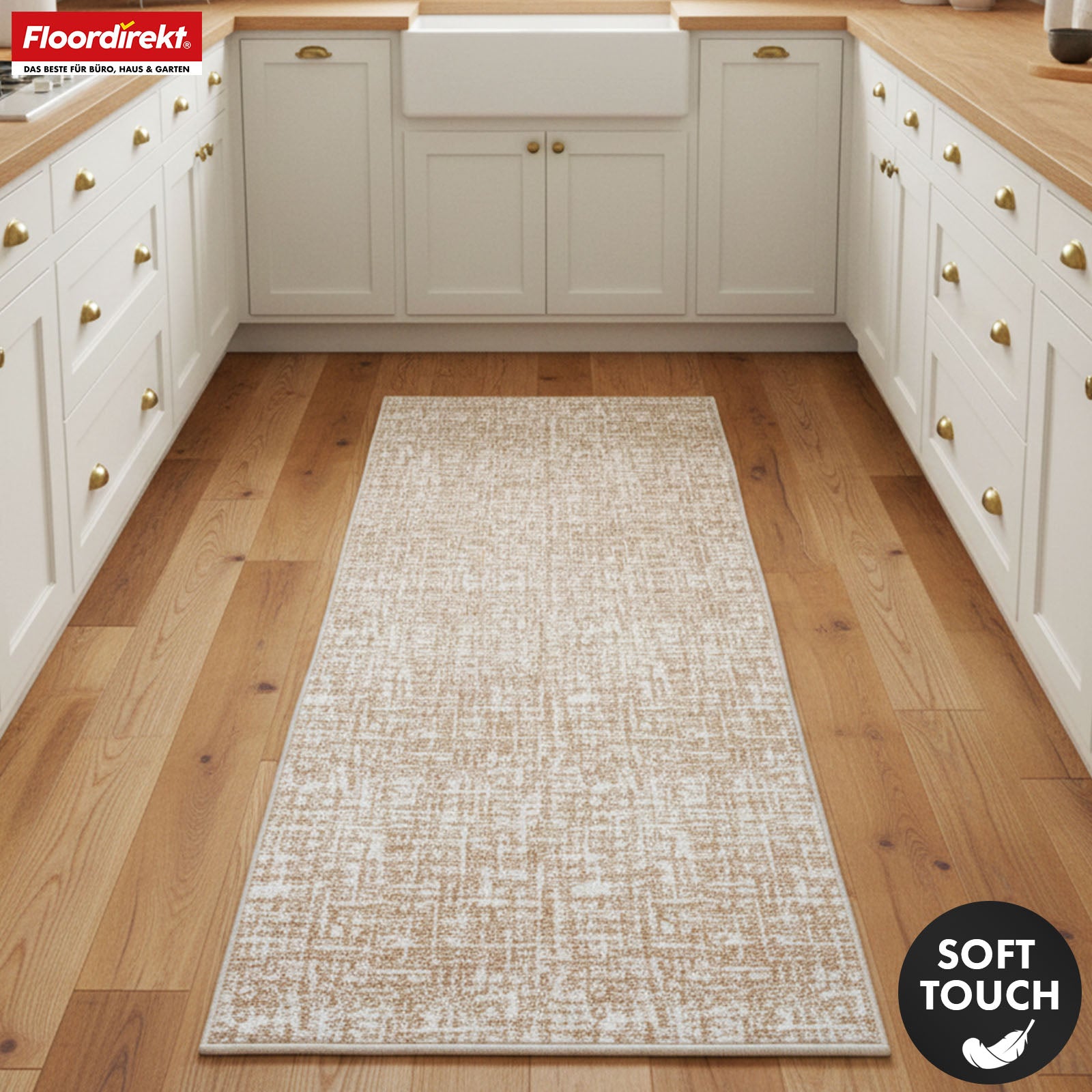 Tapis coureur | Tessaro | Tapis moderne pour couloir, cuisine et entrée | Antidérapant, facile à entretenir & durable | Disponible en plusieurs couleurs