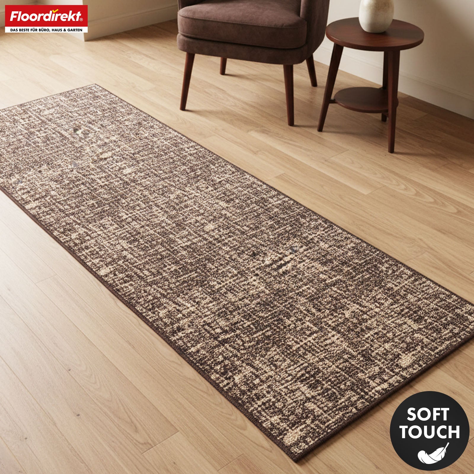 Tapis coureur | Tessaro | Tapis moderne pour couloir, cuisine et entrée | Antidérapant, facile à entretenir & durable | Disponible en plusieurs couleurs