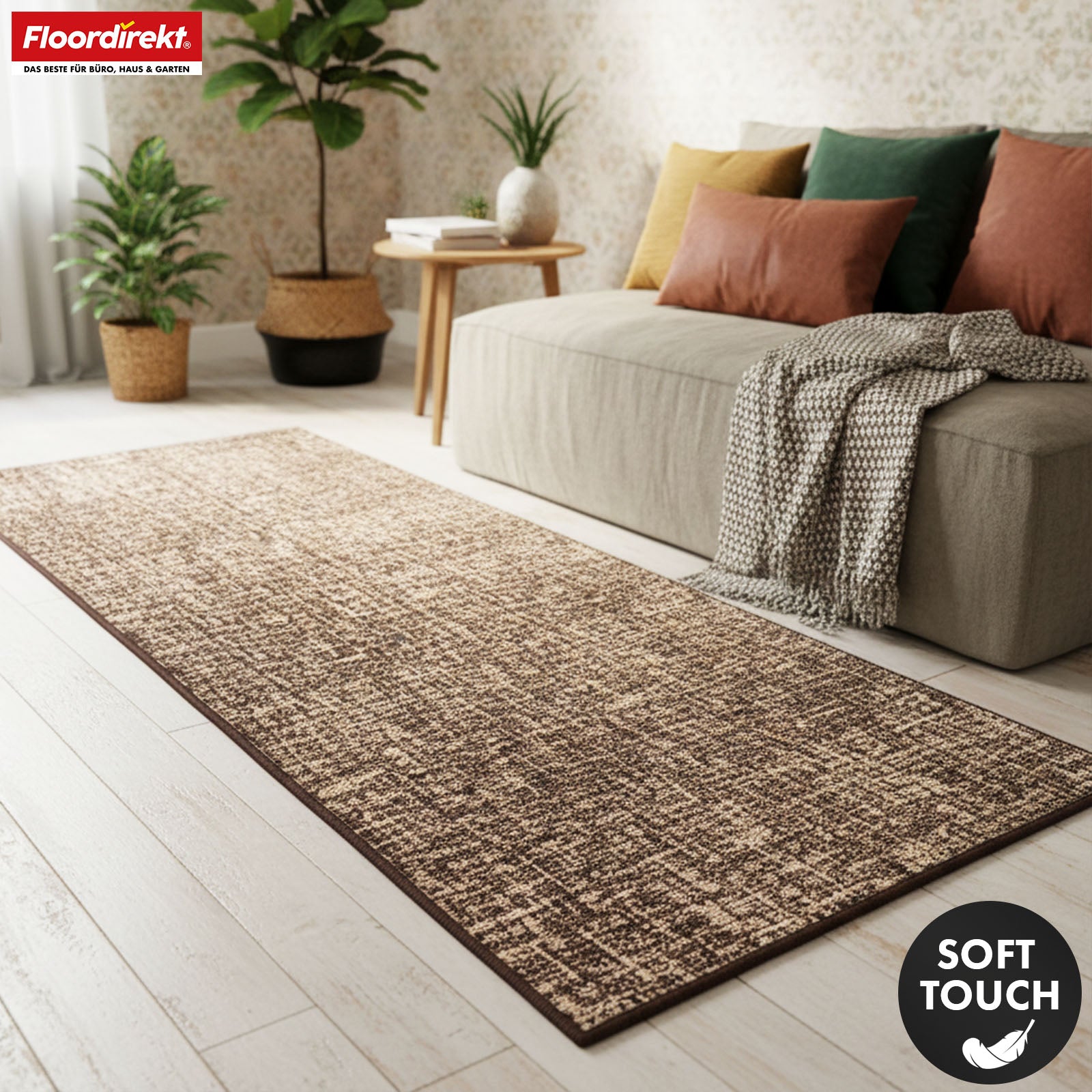 Tapis coureur | Tessaro | Tapis moderne pour couloir, cuisine et entrée | Antidérapant, facile à entretenir & durable | Disponible en plusieurs couleurs