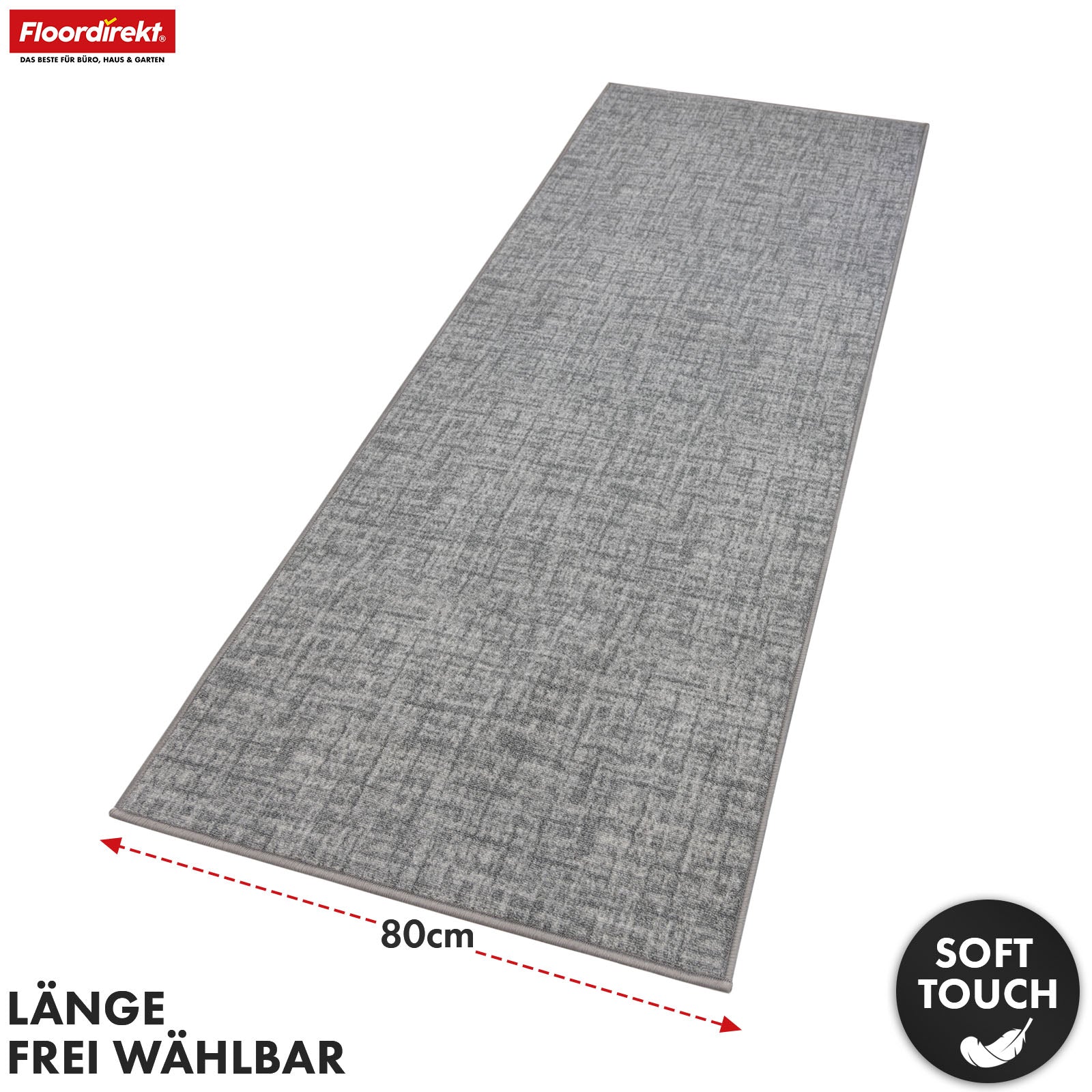 Tapis coureur | Tessaro | Tapis moderne pour couloir, cuisine et entrée | Antidérapant, facile à entretenir & durable | Disponible en plusieurs couleurs