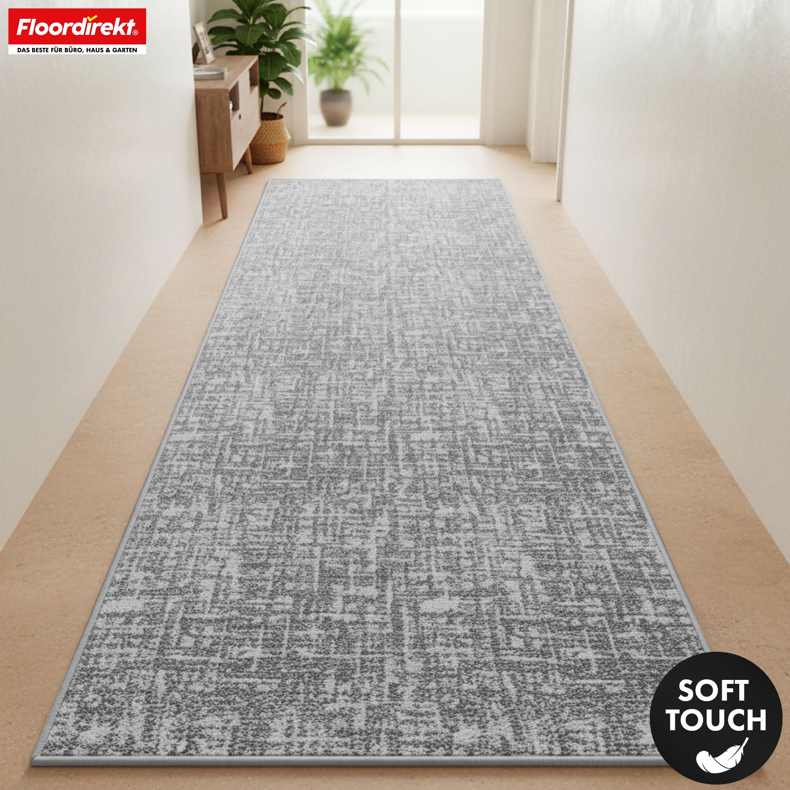 Tapis coureur | Tessaro | Tapis moderne pour couloir, cuisine et entrée | Antidérapant, facile à entretenir & durable | Disponible en plusieurs couleurs