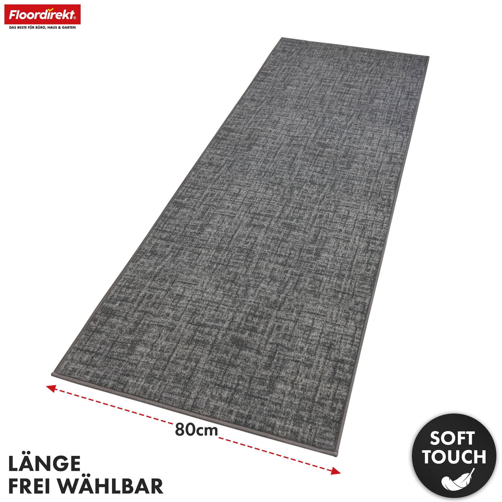 Tapis coureur | Tessaro | Tapis moderne pour couloir, cuisine et entrée | Antidérapant, facile à entretenir & durable | Disponible en plusieurs couleurs