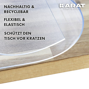 Film transparent mat pour table, coupe droite | Crystal | Film protecteur mat pour tables | Découpe sur mesure