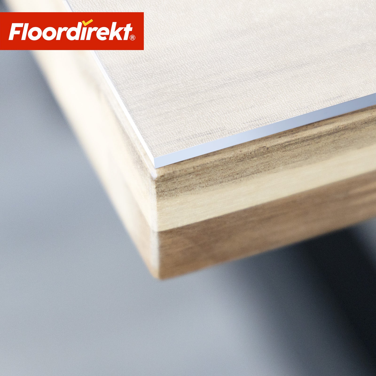 Film de table | Neo Milky | Protection de table semi-transparente blanc laiteux sur mesure avec coupe droite