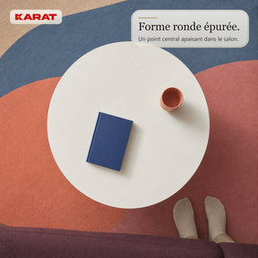 Table d’appoint | Tore | Table ronde avec rangement ouvert en bois & acier | Ø 75 cm