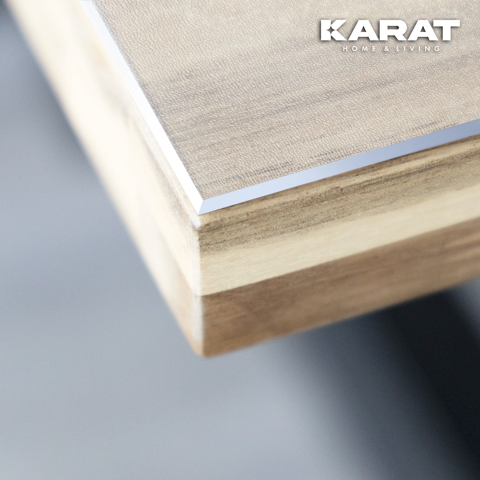 Film transparent mat pour table avec bords biseautés | Crystal | Film de protection mat pour tables | Découpe personnalisée