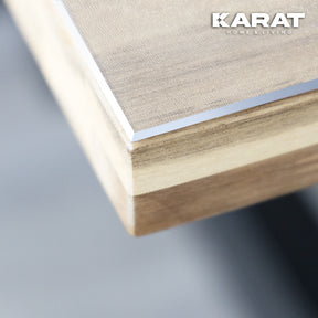 Film transparent mat pour table avec bords biseautés | Crystal | Film de protection mat pour tables | Découpe personnalisée