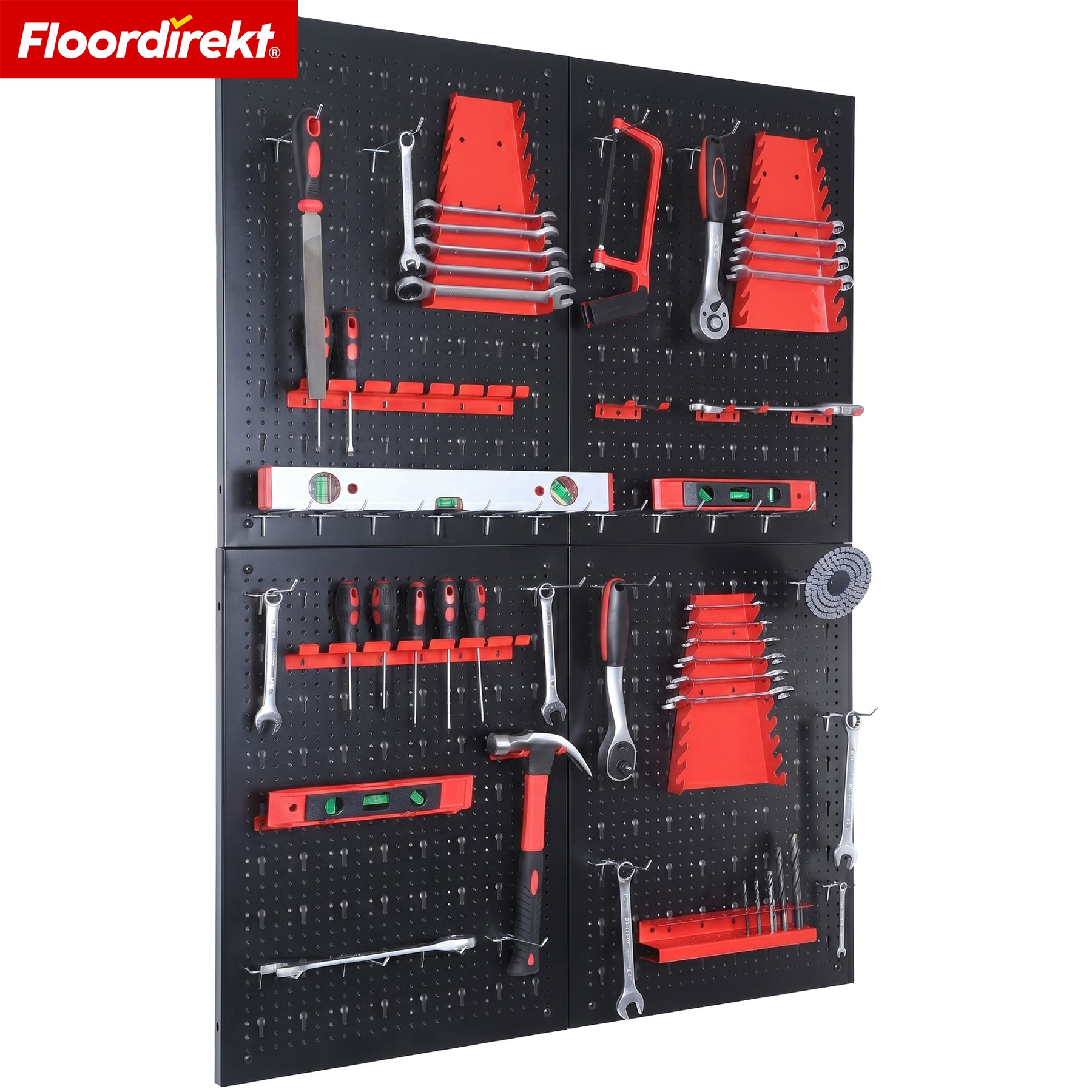 Mur à outils | Parker | Panneau perforé en métal avec accessoires | Support à outils pour atelier et garage
