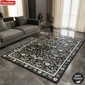 Tapis de salon | Aristo | Tapis élégant au motif floral classique | Antidérapant, durable & facile d’entretien | Disponible en plusieurs tailles