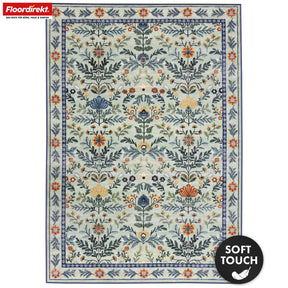 Tapis de salon | Cascada | Tapis élégant à motif floral aux couleurs harmonieuses | Antidérapant, résistant & facile d’entretien | Disponible en plusieurs tailles