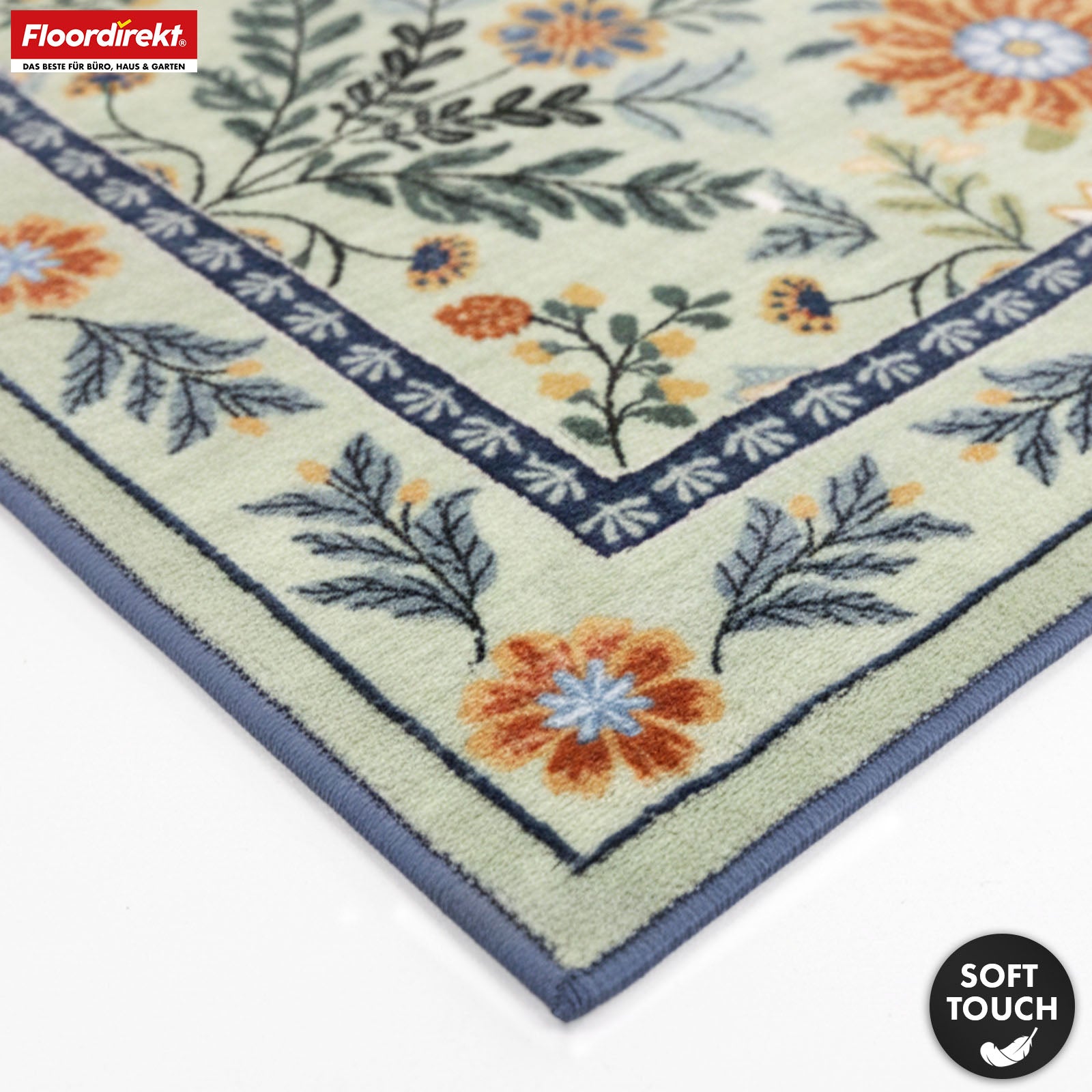 Tapis de salon | Cascada | Tapis élégant à motif floral aux couleurs harmonieuses | Antidérapant, résistant & facile d’entretien | Disponible en plusieurs tailles