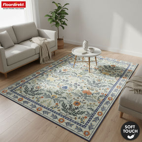 Tapis de salon | Cascada | Tapis élégant à motif floral aux couleurs harmonieuses | Antidérapant, résistant & facile d’entretien | Disponible en plusieurs tailles