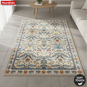 Tapis de salon | Orientalis | Tapis classique au motif floral oriental | Antidérapant, résistant & facile d’entretien | Disponible en plusieurs tailles