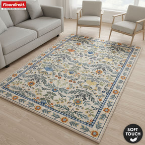 Tapis de salon | Orientalis | Tapis classique au motif floral oriental | Antidérapant, résistant & facile d’entretien | Disponible en plusieurs tailles
