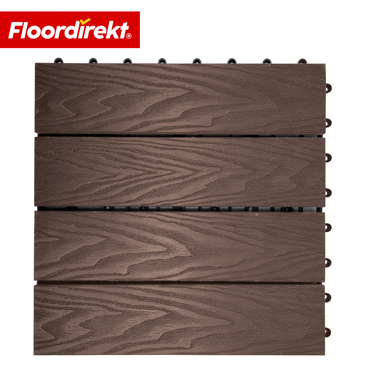 Dalle de terrasse WPC | Noble 3D | Dalle clipsable moderne 30 x 30 cm pour balcon & terrasse