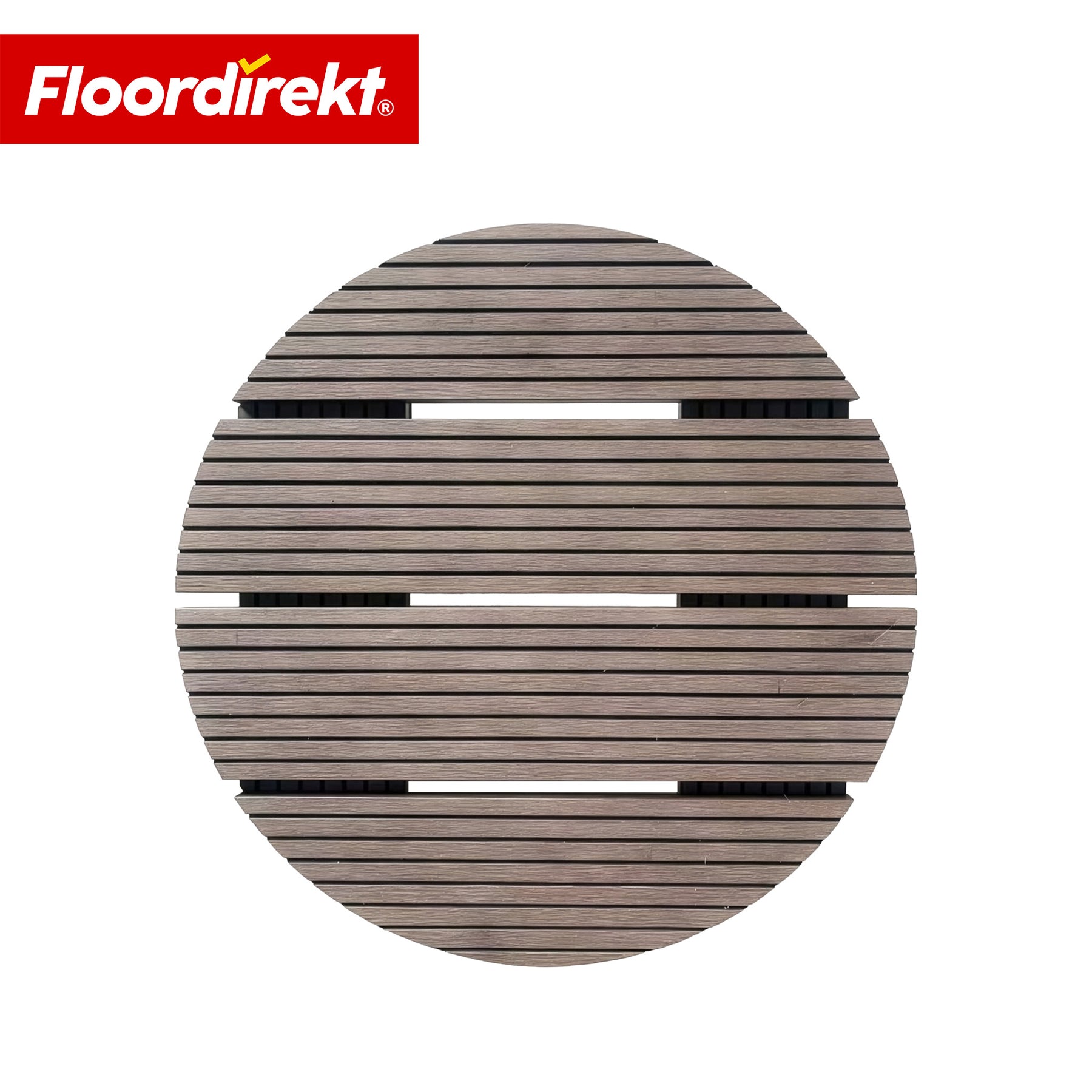 Chariot à plantes en WPC | Countess | Plateau roulant Ø 30 cm | 4 roulettes pivotantes à 360° & frein de blocage | charge jusqu’à 80 kg