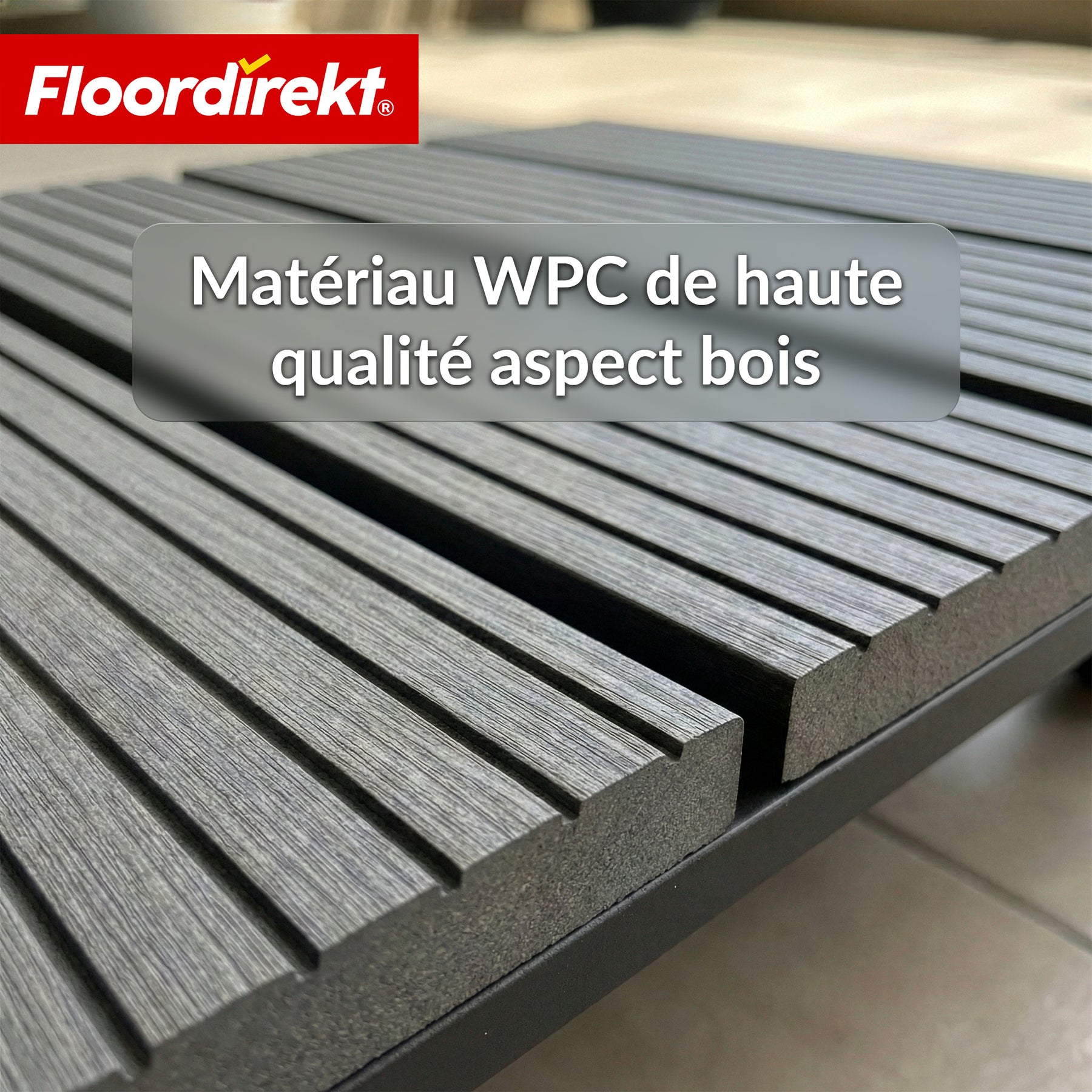 Chariot pour plantes en WPC | Marquis | Support roulant 30 x 30 cm | Roulettes pivotantes 360° avec frein | Charge jusqu’à 80 kg