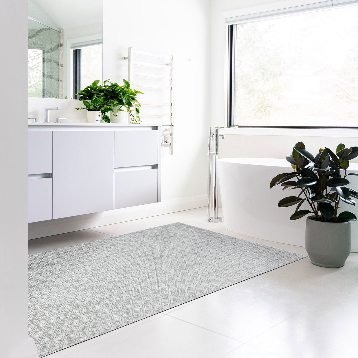 ✂ Tapis de bain en vinyle | Diverses tailles et couleurs | Antidérapant