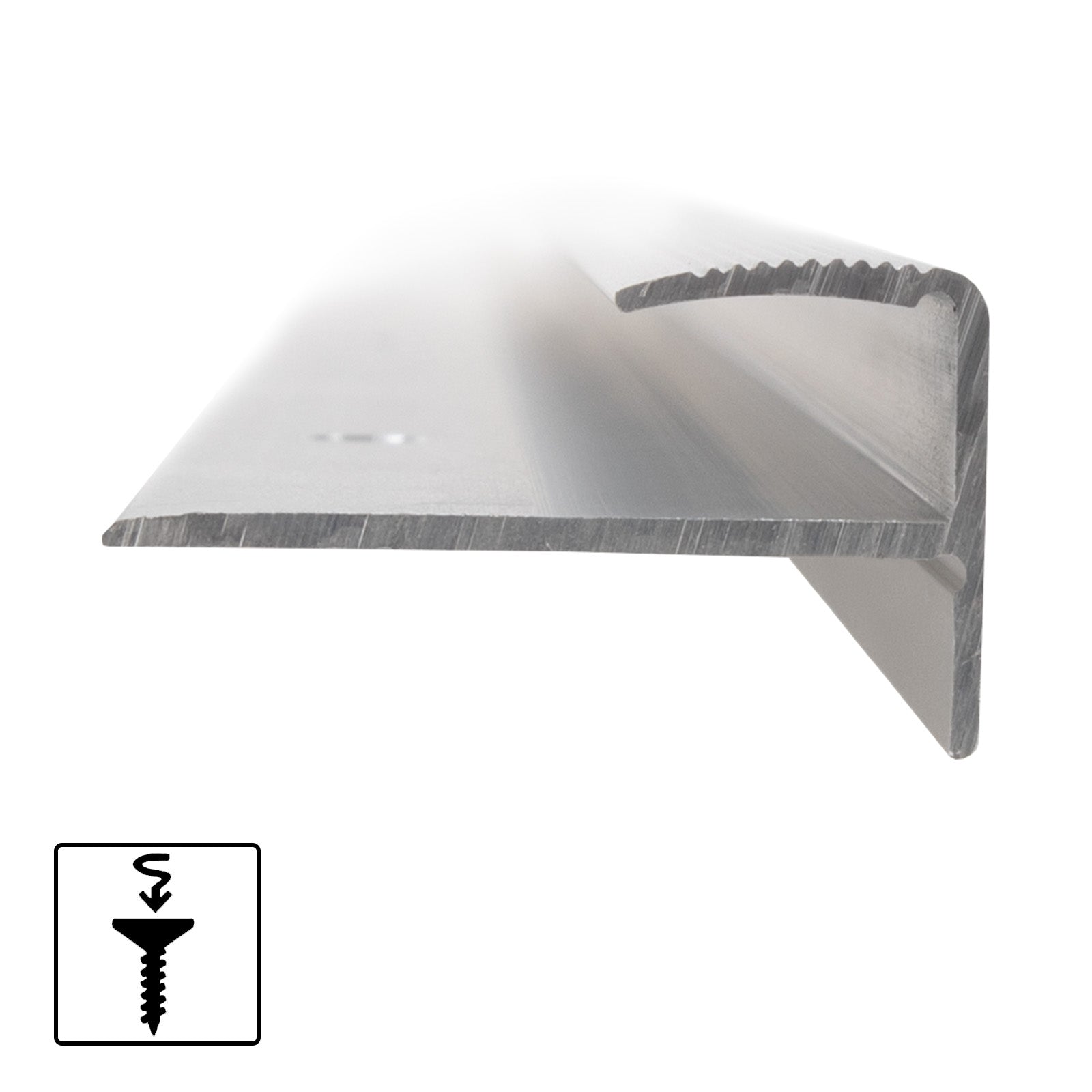 Moulure de nez de marche titanium martelé, 1-1/8