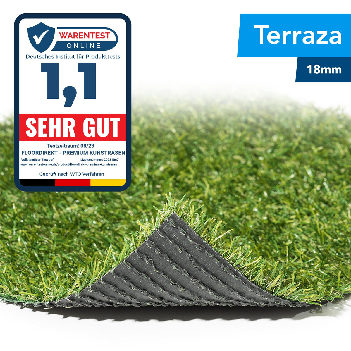 ✂ Gazon artificiel Terraza | Hauteur: 18 mm