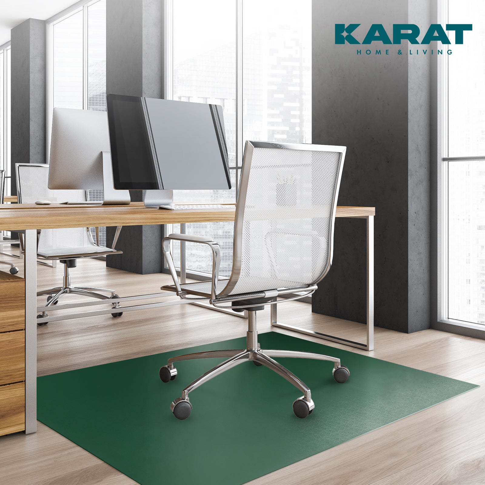 ✂ Tapis de protection pour sols durs | Neo | Disponible en plusieurs couleurs | Découpe personnalisée